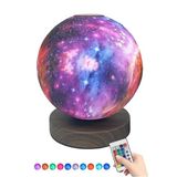 Quenlite Qc-426 Led AY Gece Lambası Işık 3D Galaksi Dolunay Görünüm 15 CM