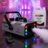 Quenlite QL-1200RGB-LK LED Işıklı Sis Makinası 1200 Watt Uzaktan Kumandalı (5 Litre Likit ile Birlikte) - 1200 Watt(Ana Varyant)