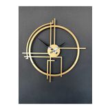 Querencia Metal Gold - Altın Duvar Saati 1,5 Mm Kalınlık 50 X 50 Cm