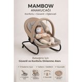 Quero Mambow Ana Kucağı, Premium Cotton, 3 Kademe Ayarı, Sallanır, Sabitlenir, Oyuncaklı Ana Kucağı, Nefes Alabilen Kumaş, Terletmez, Yumuşak Pedli Ana Kucağı - Bej