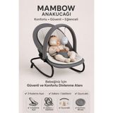 Quero Mambow Ana Kucağı, Premium Cotton, 3 Kademe Ayarı, Sallanır, Sabitlenir, Oyuncaklı Ana Kucağı, Nefes Alabilen Kumaş, Terletmez, Yumuşak Pedli Ana Kucağı - Gri