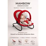 Quero Mambow Ana Kucağı, Premium Cotton, 3 Kademe Ayarı, Sallanır, Sabitlenir, Oyuncaklı Ana Kucağı, Nefes Alabilen Kumaş, Terletmez, Yumuşak Pedli Ana Kucağı - Kırmızı