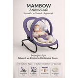 Quero Mambow Ana Kucağı, Premium Cotton, 3 Kademe Ayarı, Sallanır, Sabitlenir, Oyuncaklı Ana Kucağı, Nefes Alabilen Kumaş, Terletmez, Yumuşak Pedli Ana Kucağı - Mor