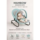 Quero Mambow Ana Kucağı, Premium Cotton, 3 Kademe Ayarı, Sallanır, Sabitlenir, Oyuncaklı Ana Kucağı, Nefes Alabilen Kumaş, Terletmez, Yumuşak Pedli Ana Kucağı - Turkuaz