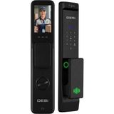 Quic Q033+ Siyah Akıllı Kilit, Wi-Fi Kamera, Yüz Tanıma, Avuç Içi Damar Izi, Parmak Izi, Ş
