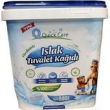 Quick Care Islak Tuvalet Kağıdı, Panthenol B5 İçerikli, Flushable, 500 Mendil, Hijyenik Temizlik