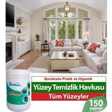 Quıckcare Dezenfektanlı Yüzey Temizlik Havlusu 150 Yaprak- Limon Kokulu