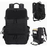 Quickprep 45L Taktik & Spor Sırt Çantası | Su Geçirmez Premium Seri - Siyah