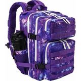 Quickprep Taktik Su Geçirmez Sırt Çantası - 25 Litre Dağcı ve Kamp Çantası - Tactical Backpack - Mor