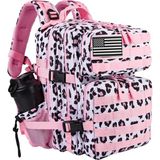 Quickprep Taktik Su Geçirmez Sırt Çantası - 25 Litre Dağcı ve Kamp Çantası - Tactical Backpack - Pembe