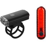 Quickset USB Şarjlı Ön Arka Bisiklet Aydınlatma Seti FST-403 - 00-Siyah - Somon