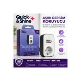 Quick&Shine Yeni Seri Orijinal Akım Korumalı Priz Tekli (1200 J Yüksek Kalite)