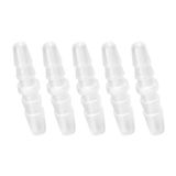 Quickun Plastik Hortum Dikeni Bağlantı Elemanı, 1/4" x 1/4" Dikenli Ekleme Mender Eklem Adaptörü Birleştirme Bağlantısı (5'li Paket)