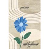 Quiet corner weekly planner, 52 weeks of organization to achieve your productivity goals. 1 page per week planner.