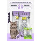 Quik 2 Adet 10LT Lavanta Kokulu Bentonit Topaklaşan Kokusuz Kedi Kumu 10LT x 2 - HEDİYELİ