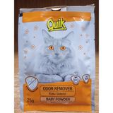Quik Bebek Pudralı Kedi Kumu Koku Giderici 25GR x 15 Adet - Beyaz