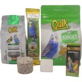 Quik Kuş Yemi 500 gr , Kuş Kumu, Kuş Vitamini , Ballı Kuş Krakeri, Kum Kapı + Gaga Taşı Hediyeli