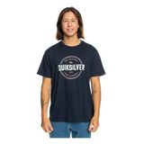 Quiksilver Circle Up Erkek Mavi Tişört - Lacivert