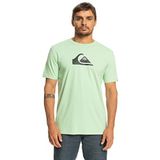 Quiksilver Comp Logo Erkek Yeşil Bisiklet Yaka Tişört, M, EQYZT06534-GFE0