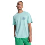 Quiksilver CURVE PALM Bisiklet Yaka Baskılı T-Shirt, L, 5003368681, Mavi, Erkek