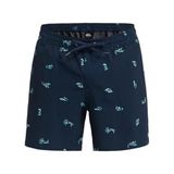 Quiksilver Deniz Şortu Stretch Printed Volley 16", L, EQYJV04217, Total Eclipse, Erkek