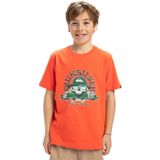 Quiksilver Desenli Turuncu Erkek Çocuk T-Shirt EQBZT04850-EV SKULL FEAST SS YTH