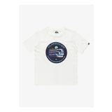 Quiksilver Düz Beyaz Erkek Çocuk T-Shirt EQBZT04836-EVO THREE SEAS SS YTH