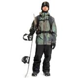 Quiksilver EQYTJ03493-MULDROW 20K JK Yeşil Desenli Erkek Waterproof Kayak Montu