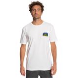 Quiksilver EQYZT07229 COLOURFLOW M TEES Bisiklet Yaka Beyaz Erkek T-shirt