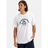 Quiksilver EQYZT08056 SKULL LINES SS Beyaz Bisiklet Yaka Baskılı Erkek T-Shirt