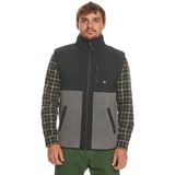Quiksilver Erkek Fz Polar Yelek Kapüşonlu Sweatshirt, Demir kapı., S