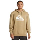 Quiksilver Erkek kapüşonlu kazak, büyük logolu kazak, Fitilli kumaş., M