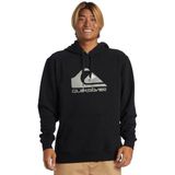 Quiksilver Erkek kapüşonlu kazak, büyük logolu kazak, Siyah, M
