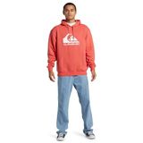 Quiksilver Erkek kapüşonlu kazak, büyük logolu kazak, Spiced Coral., XL