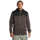 Quiksilver Erkek Keller Block Zip Sweatshirt, Canteen Heather, S