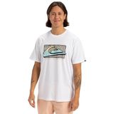 Quiksilver Erkek Retro Fade SS Tişört, Beyaz, S