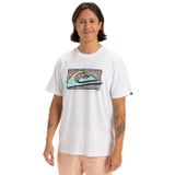 Quiksilver Erkek Retro Fade SS Tişört, Beyaz, XL