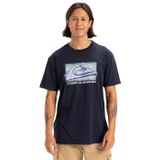Quiksilver Erkek Retro Fade SS Tişört, Koyu lacivert., L