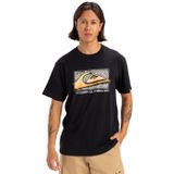 Quiksilver Erkek Retro Fade SS Tişört, Siyah, L