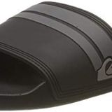 Quiksilver Erkek Rivi Slider for Men Peeptoe sandalet, Siyah Siyah Siyah Gri Xkks, 45 EU