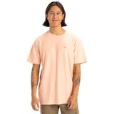 Quiksilver Erkek Slub yuvarlak yaka sweatshirt, Şeftali parfe, L