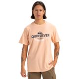Quiksilver Erkek Typed Out SS Tişört, Mükemmel şeftali, XL