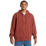 Quiksilver Erkekler için tuzlu su kapüşonlu kazak, fermuarlı sweatshirt, Kahverengi (Henna), L