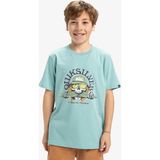 Quiksilver Ev Skull Feast Yth Erkek Çocuk Tişört - Turkuaz - 8 Yaş