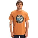Quiksilver Ev Three Seas Erkek Kırmızı Tişört - Kiremit - XS