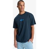 Quiksilver Flowers Surfıng Lacivert Bisiklet Normal Baskılı Erkek T-Shirt - XL