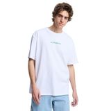 Quiksilver FRACTURED WAVE Bisiklet Yaka Baskılı T-Shirt, M, 5003368657, Beyaz, Erkek