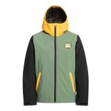 Quiksilver Haki Erkek Çocuk Kapüşonlu Waterproof Kayak Montu EQBTJ03154, 12 Yaş