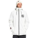 Quiksilver High In The Hood Erkek Beyaz Snowboard Ceketi - XS
