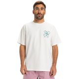 Quiksilver Hw Outside Inside Erkek Beyaz Yuvarlak Yaka Tişört, XXL